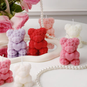 Cute Rose Bear Scented Candle
