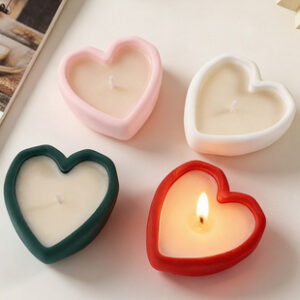 Heart-shaped scented candles